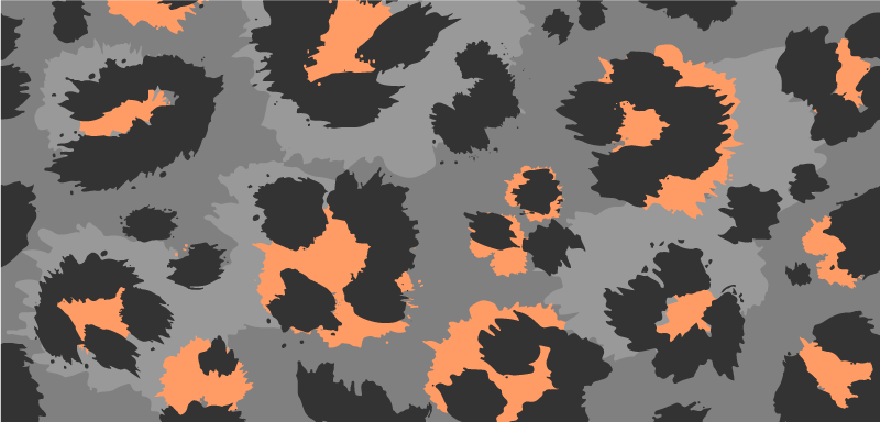 動物柄 ビニール マット 大胆なチーター柄 - TENSTICKERS