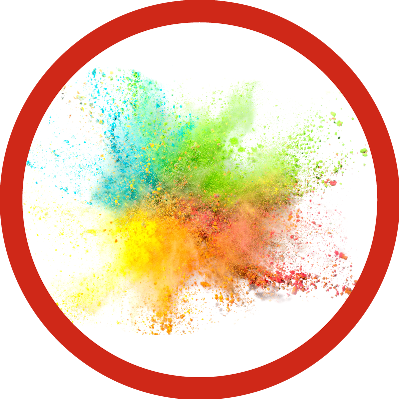 寝室 ビニールマット カラフルな爆発効果 - TENSTICKERS