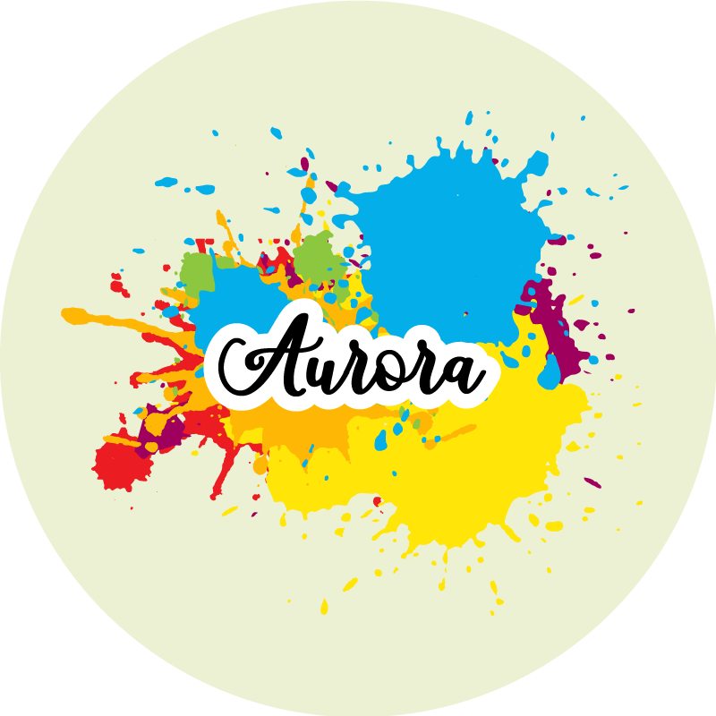 その他のテクスチャーの壁画名前入りスプラッシュアート - TENSTICKERS