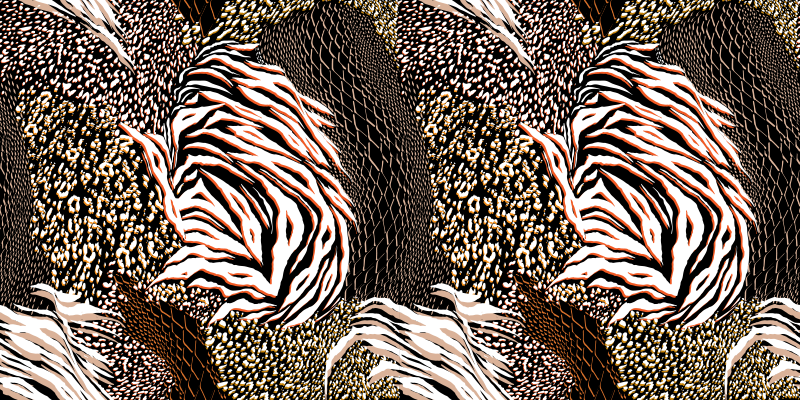 ミックスアニマルプリントアニマルプリントビニールラグ - TENSTICKERS