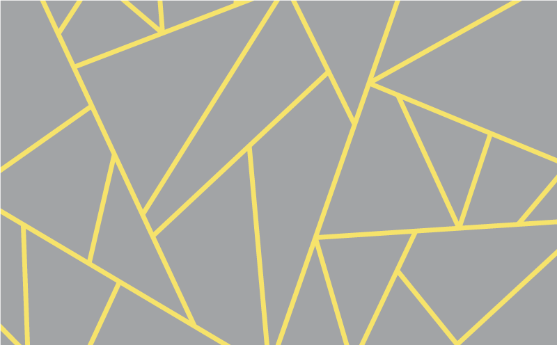 幾何学的なビニールマット モダンな黄色と灰色 - TENSTICKERS