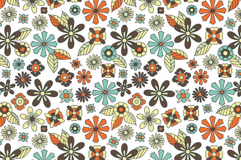 ビンテージ ビニールマット レトロ70年代デザイン - TENSTICKERS