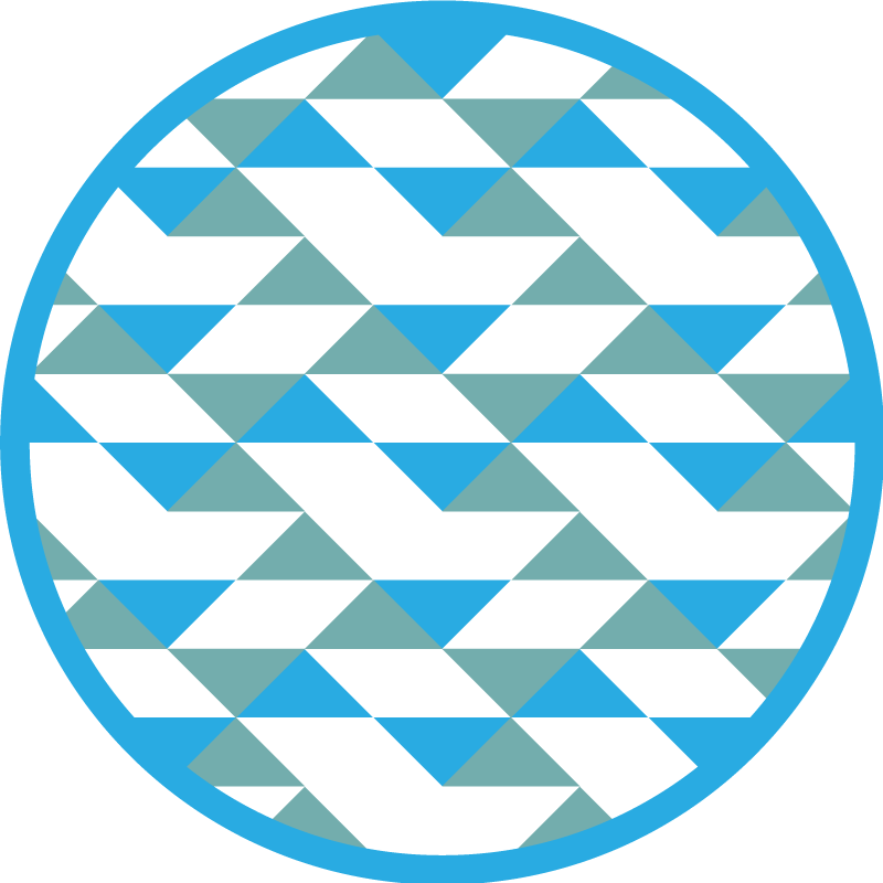 幾何学的なビニールマット青と緑の要素 - TENSTICKERS