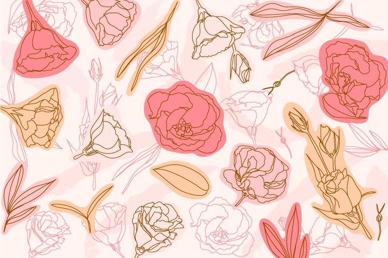 バスルームに1枚ビニールカーペット洗練された植物の要素 - TENSTICKERS