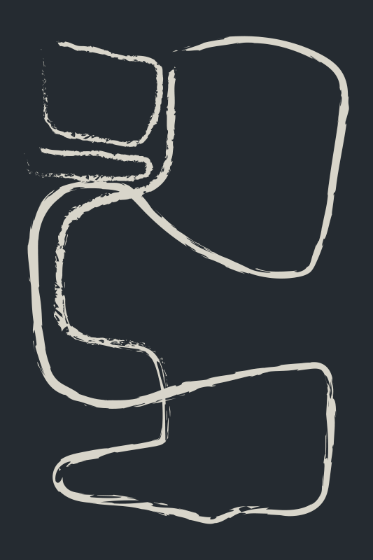 ミニマリスト ビニールマット 抽象的なラインパターン - TENSTICKERS