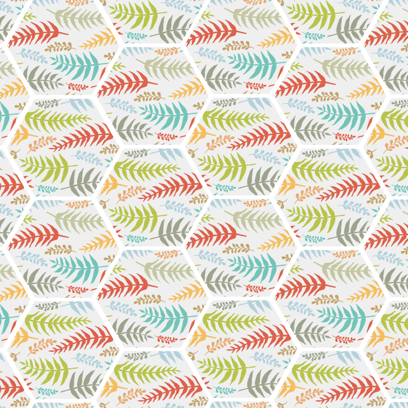 キッチン植物タイルキッチン床タイル - TENSTICKERS