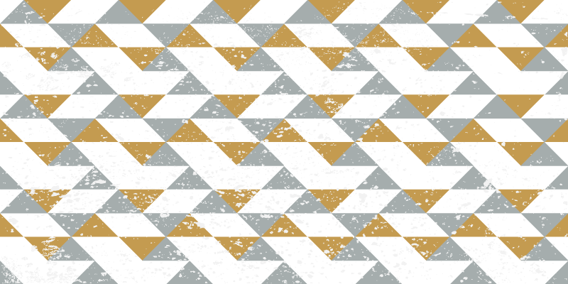 キッチン幾何学的グランジキッチン床タイル - TENSTICKERS