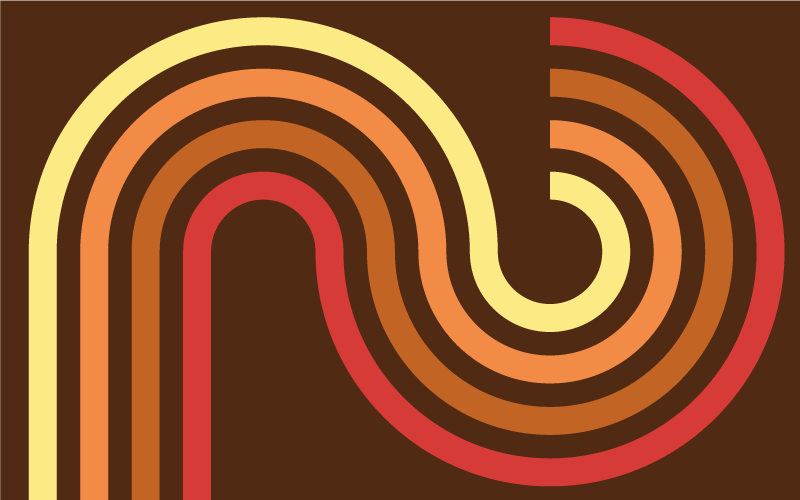 70年代のポップヴィンテージ長方形ヴィンテージラグ - TENSTICKERS