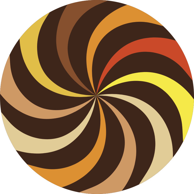 縞模様のビニールマットスパイラルカラーバースト - TENSTICKERS
