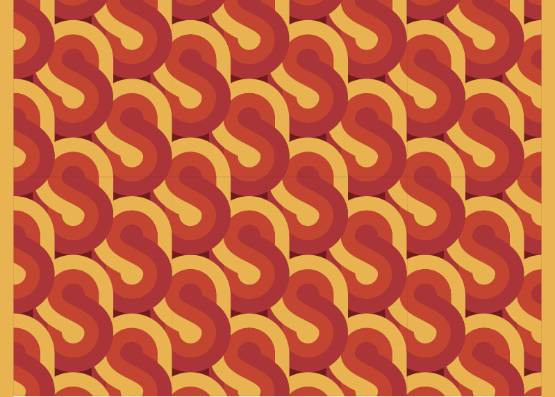 70年代のポップピンビームヴィンテージラグ - TENSTICKERS