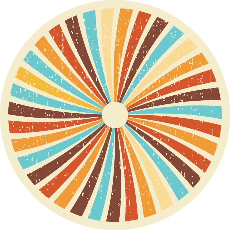 ビンテージ ビニールマット レトロな輝くパターン - TENSTICKERS