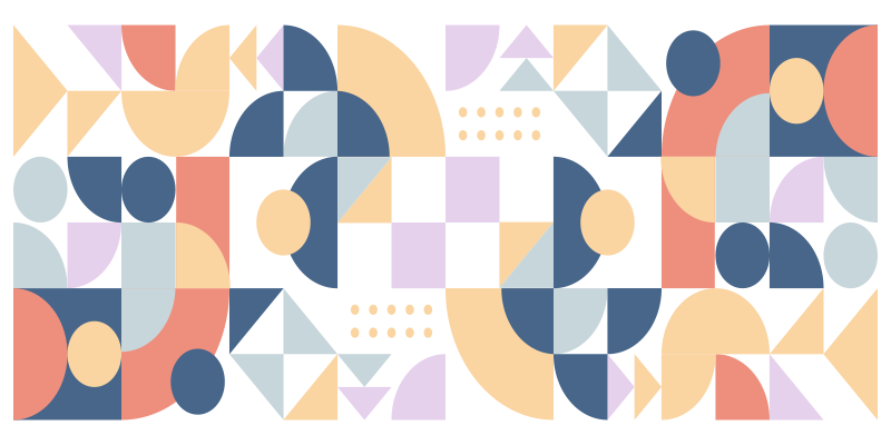 幾何学的なビニールマット抽象的な形の遊び - TENSTICKERS