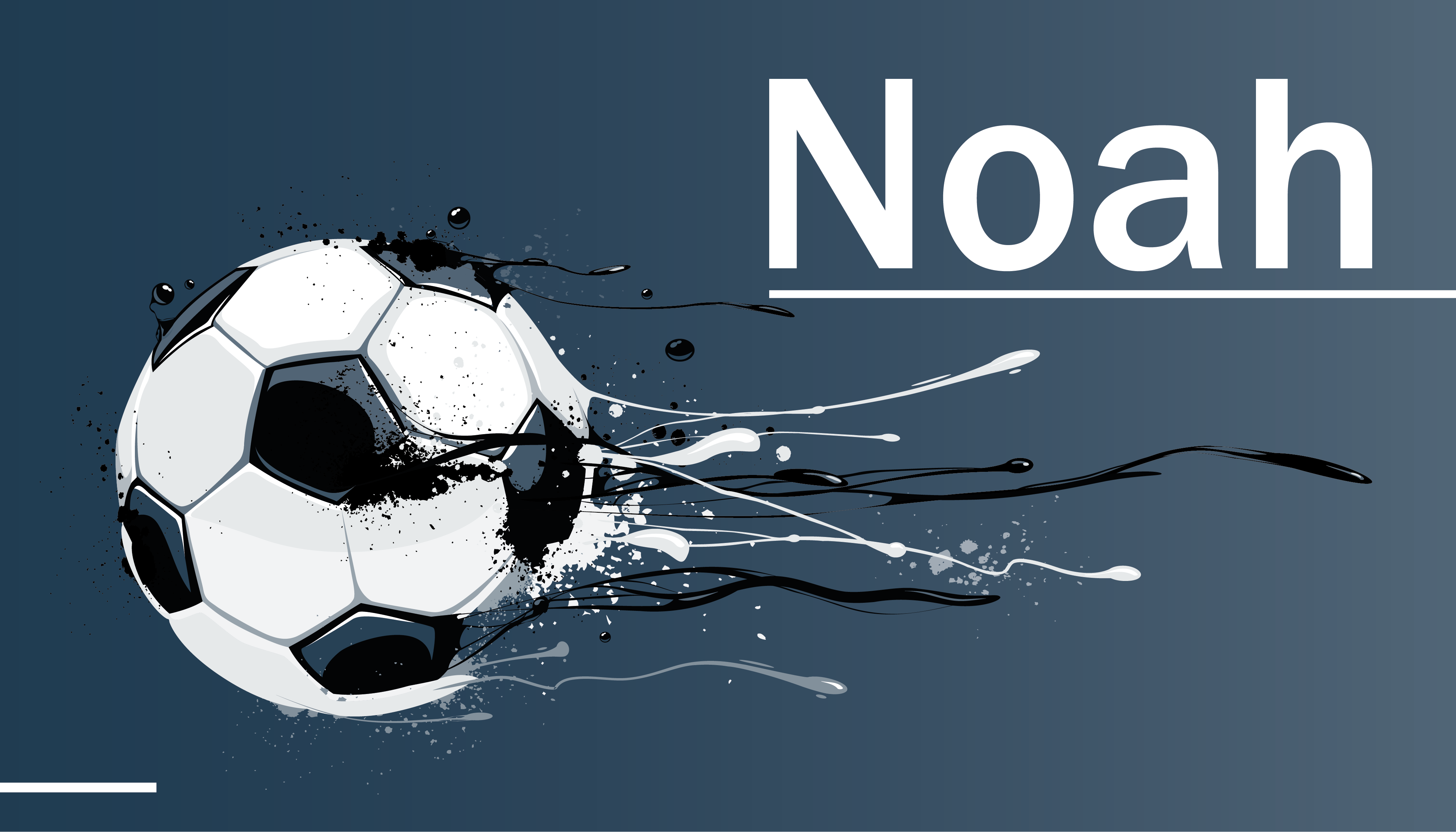 十代の若者たち ビニルマット サッカーアクション名入り - TENSTICKERS