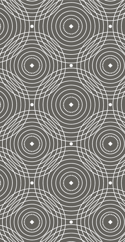 幾何学的なビニールマット円形模様のストライプ - TENSTICKERS