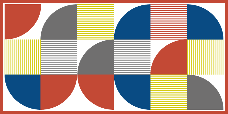 北欧の半円ビニールラグ - TENSTICKERS