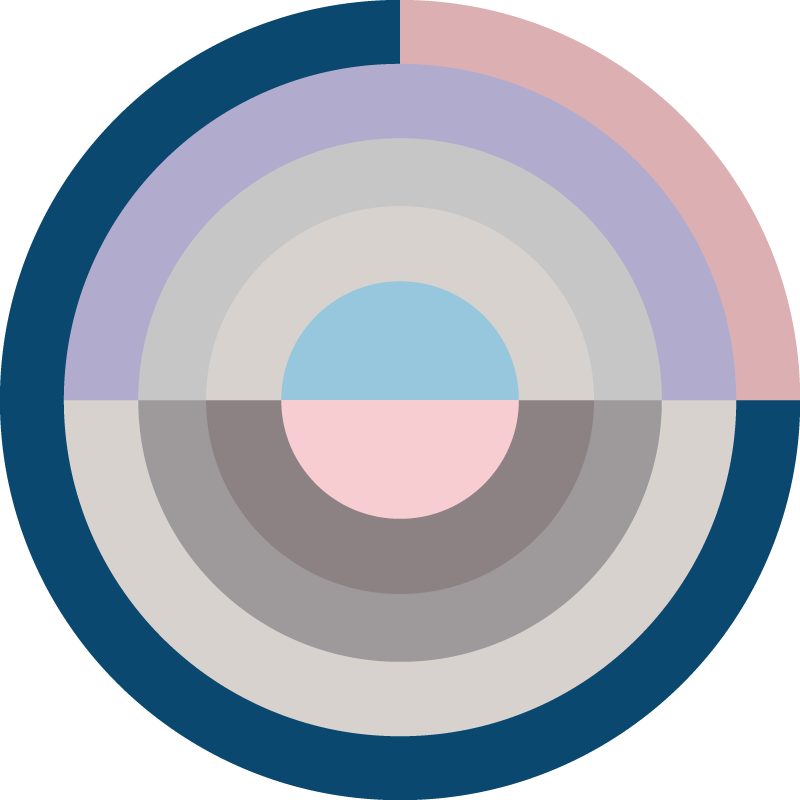 現代のビニールマット 円形カラーパレット - TENSTICKERS