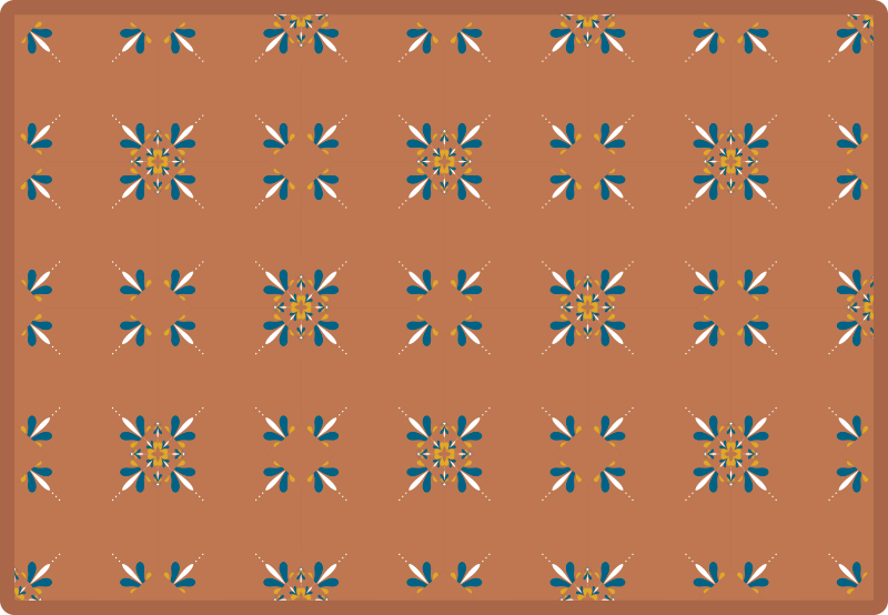 キッチン マット ビニール フローラルパターン ブラッシュ - TENSTICKERS