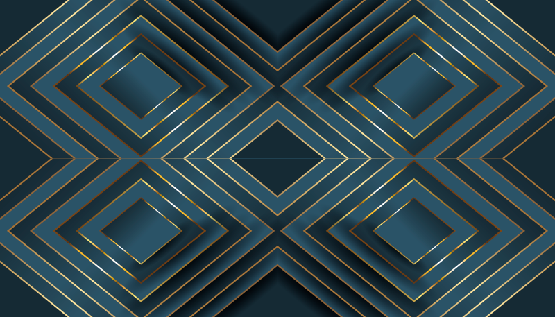 現代のビニールマット黒い縁取りの四角形 - TENSTICKERS