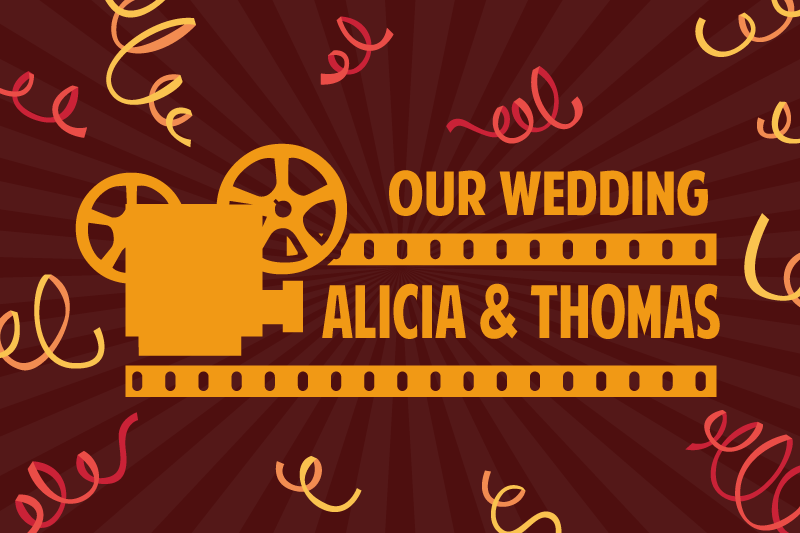 名前 ビニールマット 結婚式のお祝いモチーフ - TENSTICKERS