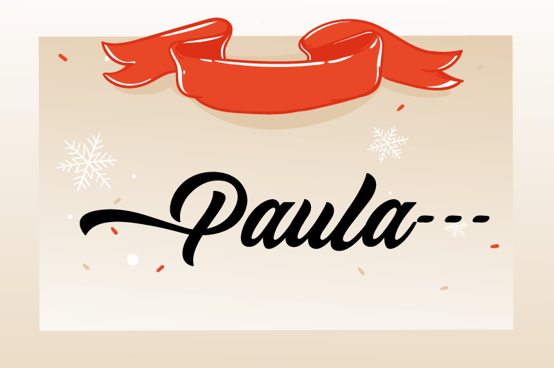 クリスマスの壁画ベージュデザインカスタムネーム - TENSTICKERS