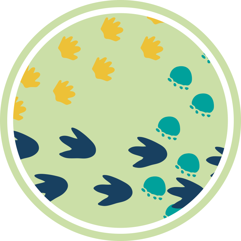 恐竜の足跡の赤ちゃんのプレイマット - TENSTICKERS