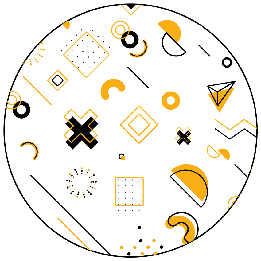 幾何学的なビニールマット現代的な数学の形状 - TENSTICKERS