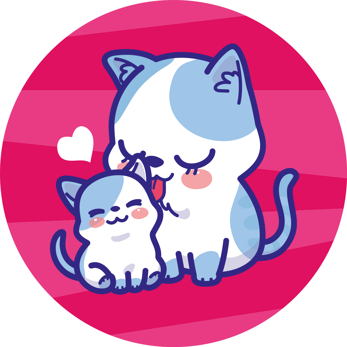 壁画 モアチルドレン かわいい猫の仲間 - TENSTICKERS