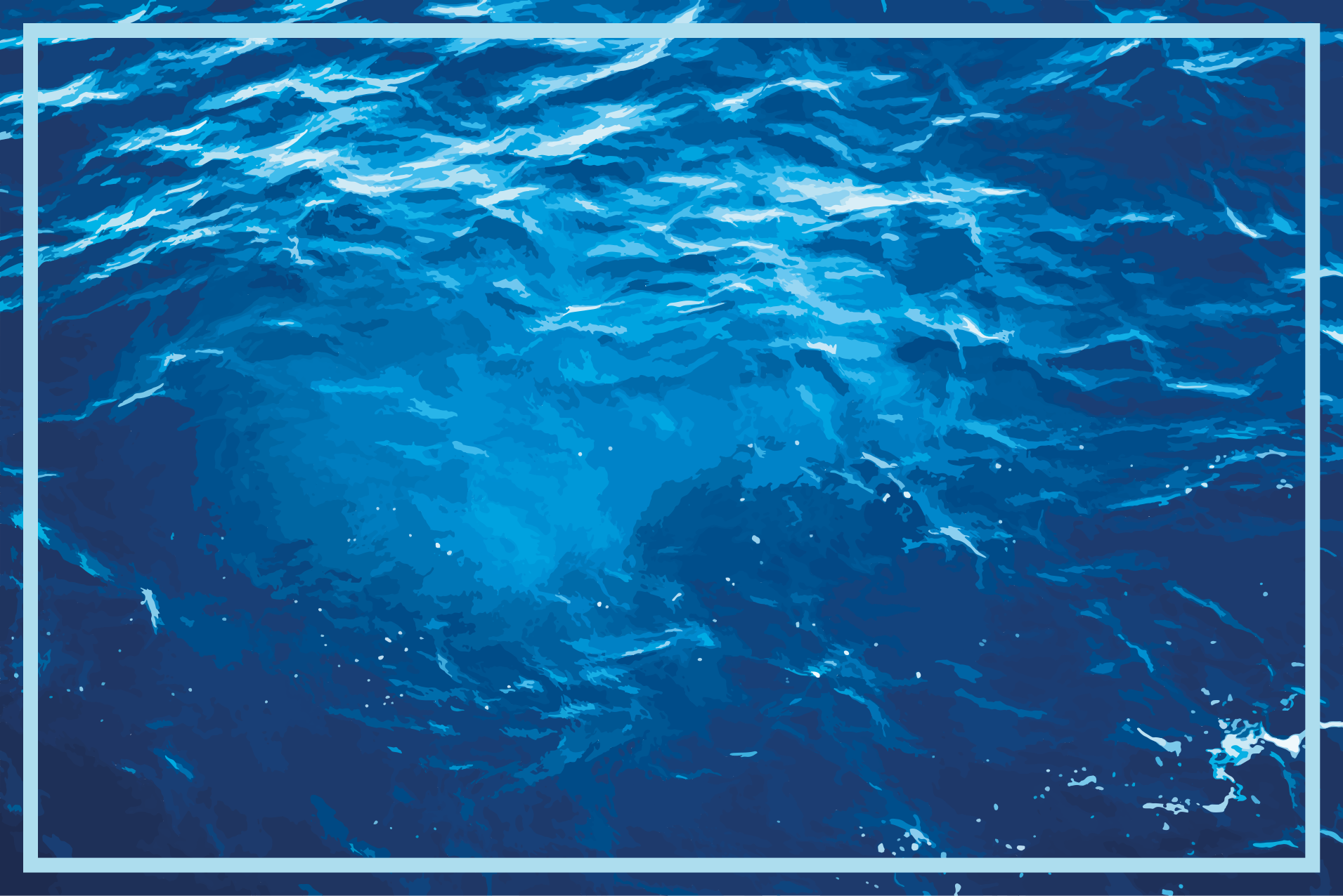 その他のテクスチャーの壁画リアルな海の波 - TENSTICKERS