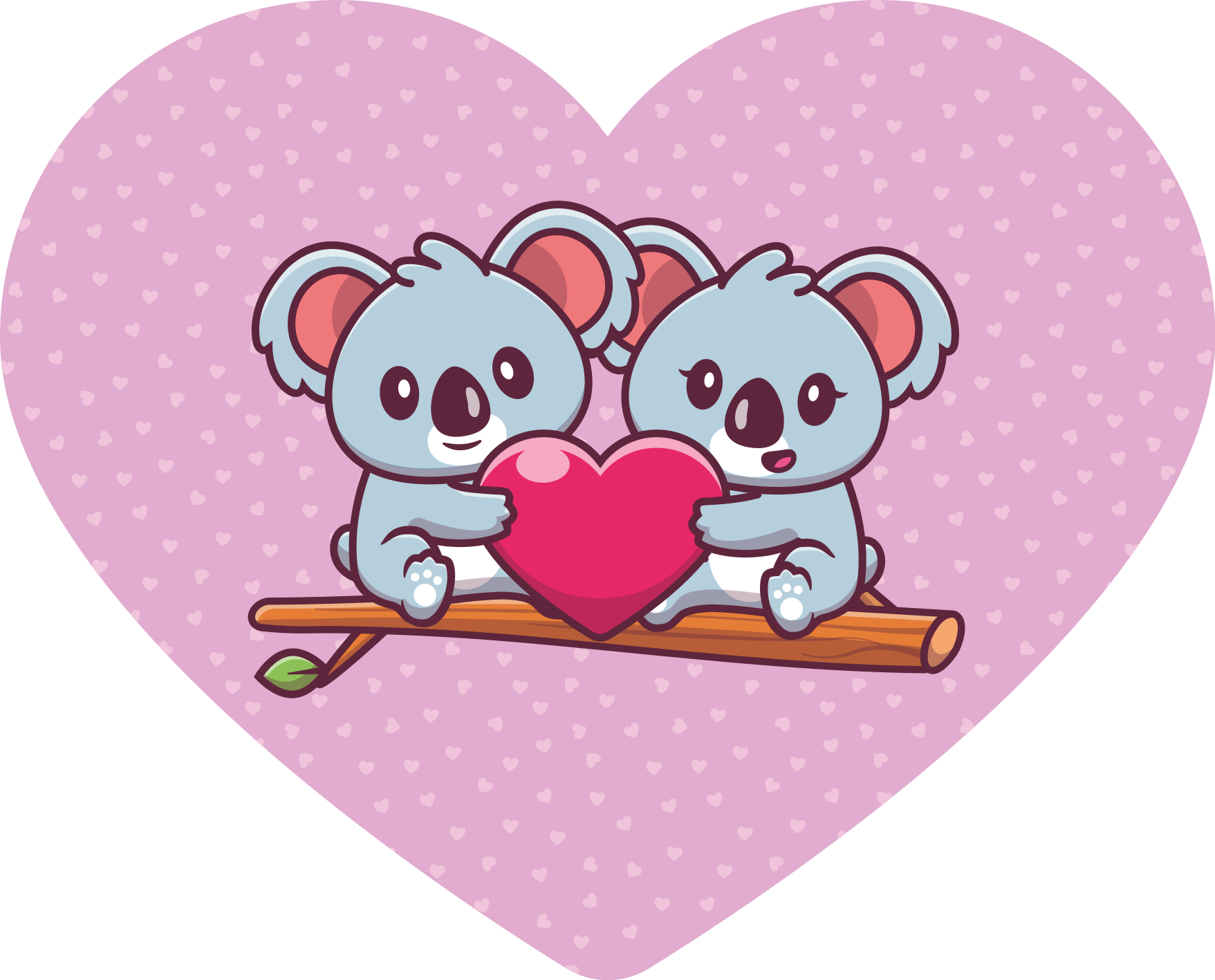 子供 ビニールマット 愛らしいコアラが抱きしめる - TENSTICKERS