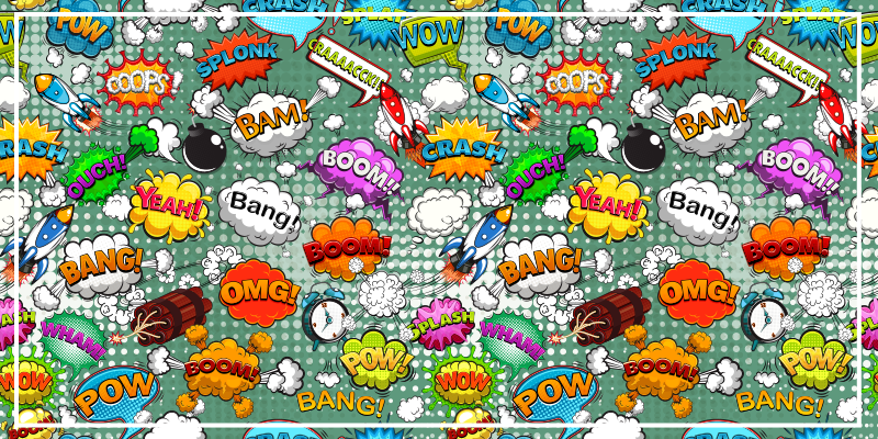 十代の若者たち ビニルマット コミック音声効果 - TENSTICKERS