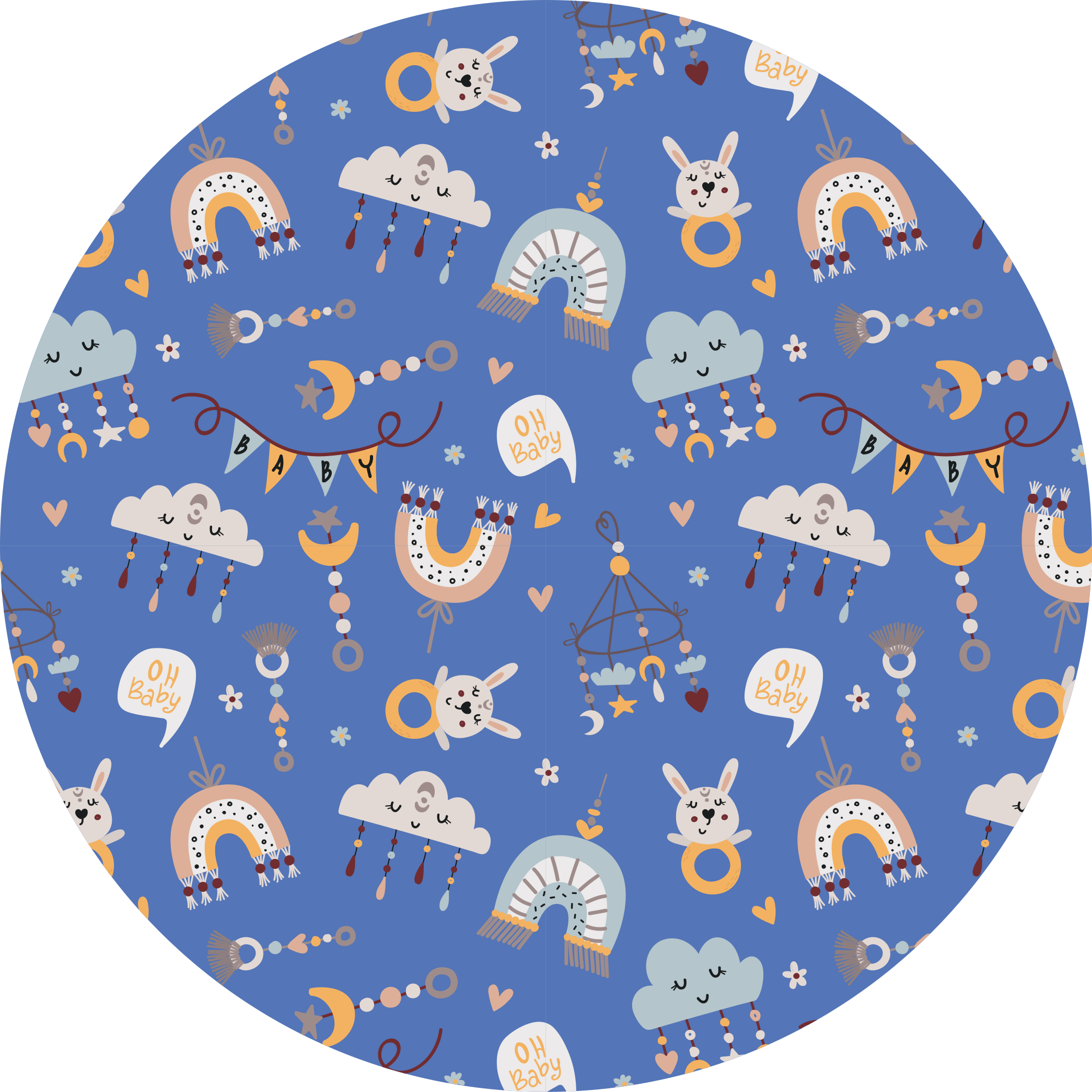 子供 ビニールマット 赤ちゃん動物柄 - TENSTICKERS