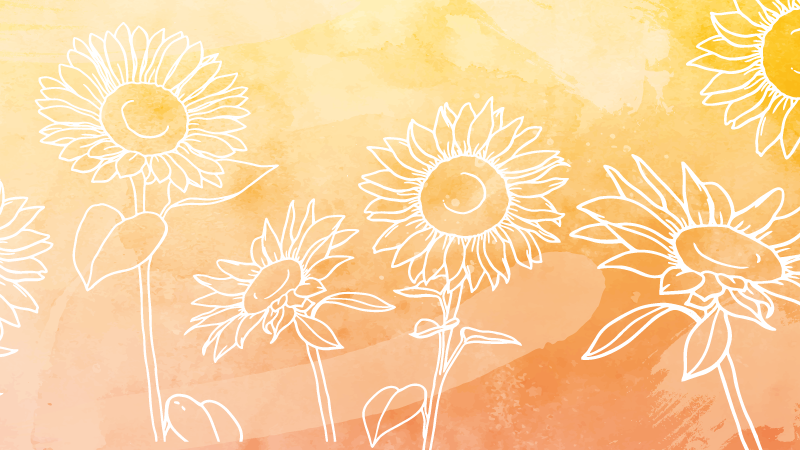 花と植物の壁画ひまわりの花デザイン - TENSTICKERS