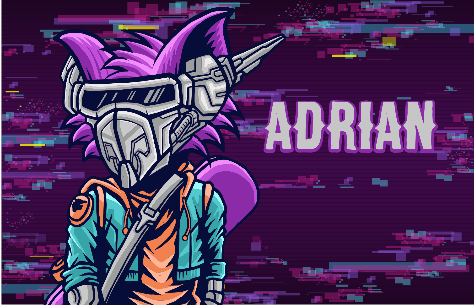 十代の若者たち ビニルマット カスタム未来的キャラクター - TENSTICKERS