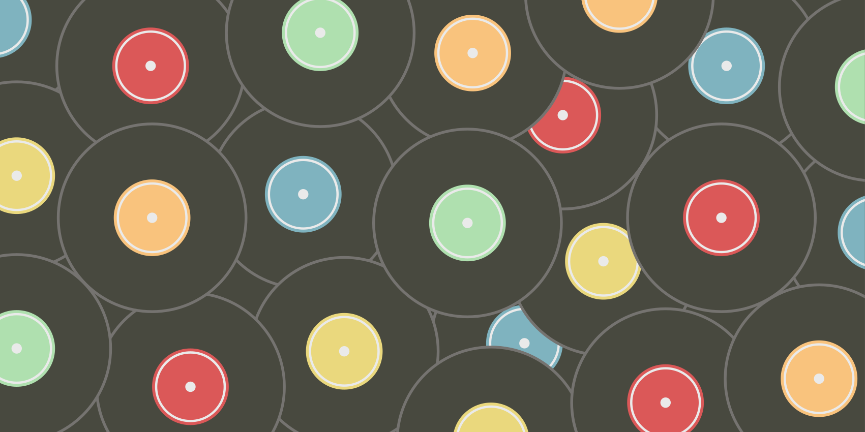 十代の若者たち ビニルマット 鮮やかなビニールディスク - TENSTICKERS