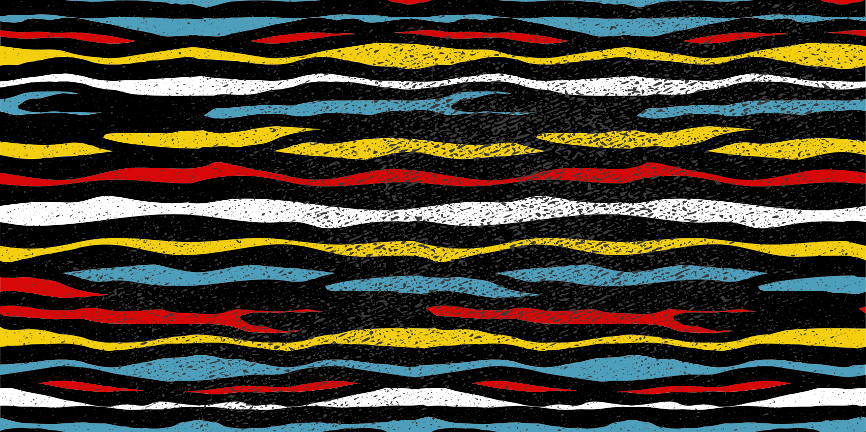 縞模様のビニールマット カラフルな波模様デザイン - TENSTICKERS