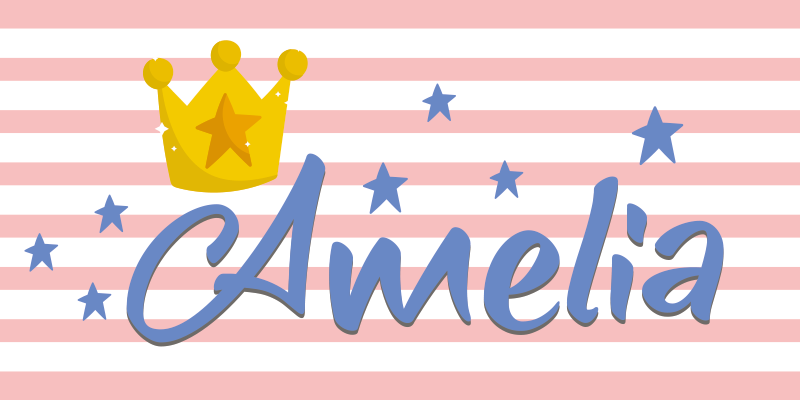 壁画 モアチルドレン カスタムクラウンと星 - TENSTICKERS