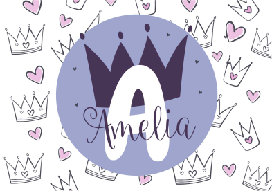 壁画 モアチルドレン パーソナライズドクラウンプリント - TENSTICKERS