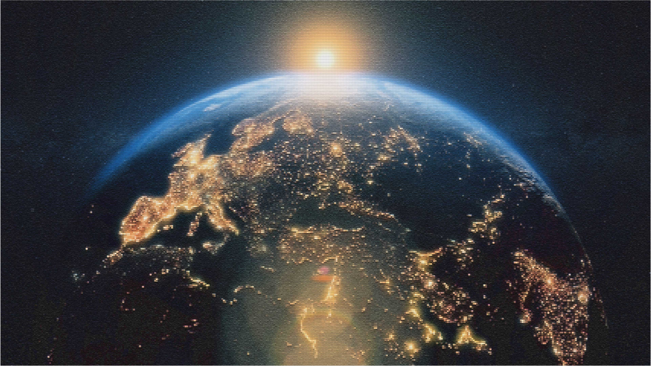 世界地図 ビニールマット 空から見た地球 - TENSTICKERS