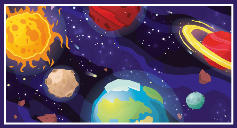 出演者 ビニールマット 宇宙探査シーン - TENSTICKERS