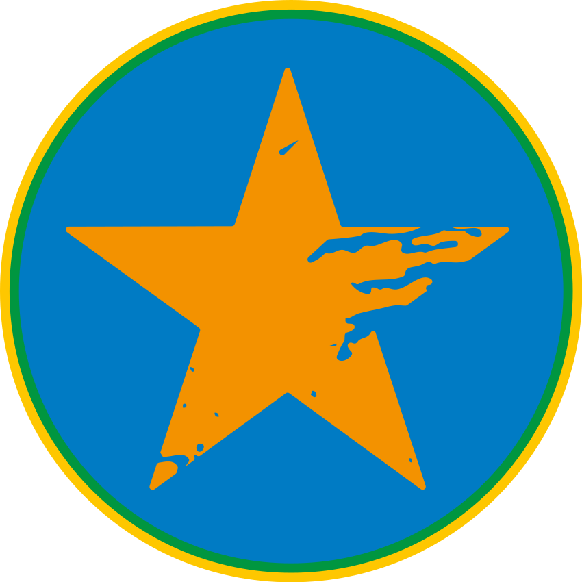 壁画 モアチルドレン 青い星のアクセント - TENSTICKERS