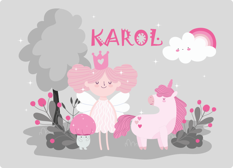 壁画 モアチルドレン 名前入りの童話のシーン - TENSTICKERS