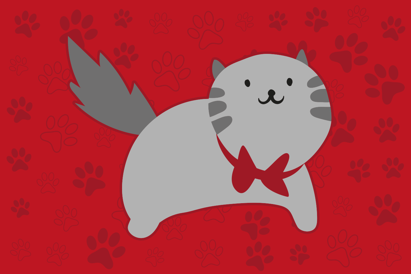 動物 ビニールマット 陽気な猫のイラスト - TENSTICKERS