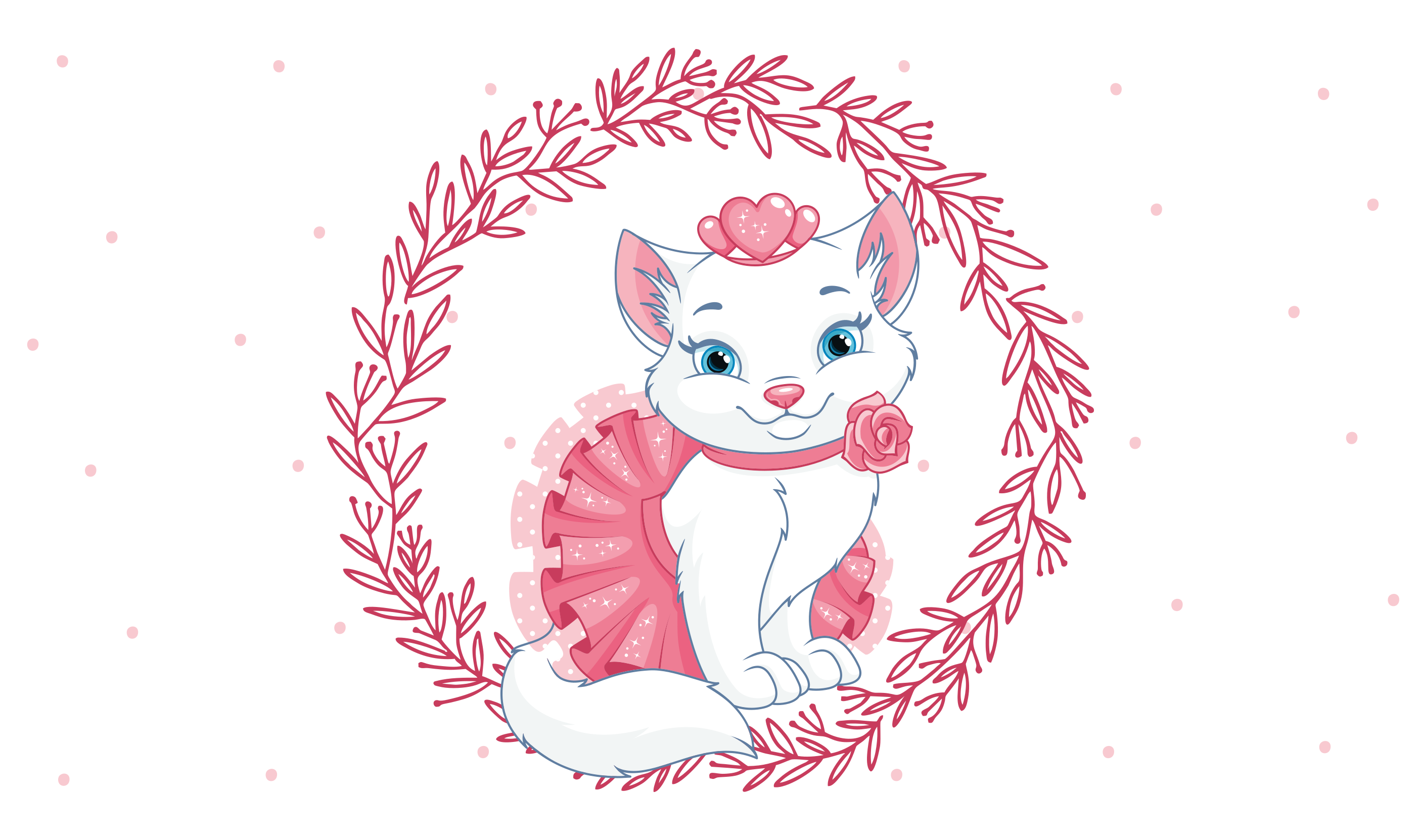 子供 ビニールマット 魅力的な猫のイラスト - TENSTICKERS