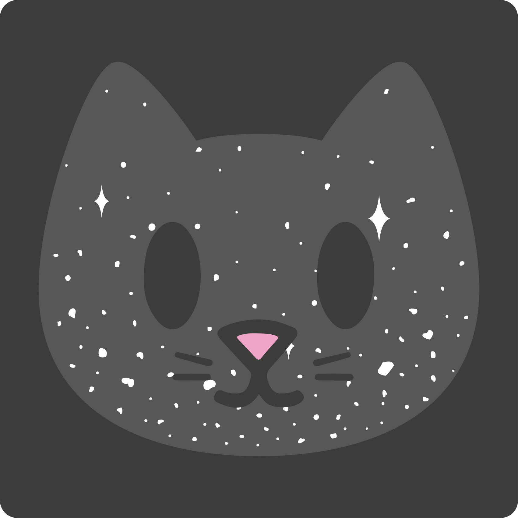 保育園 ビニールマット かわいい猫の顔 - TENSTICKERS