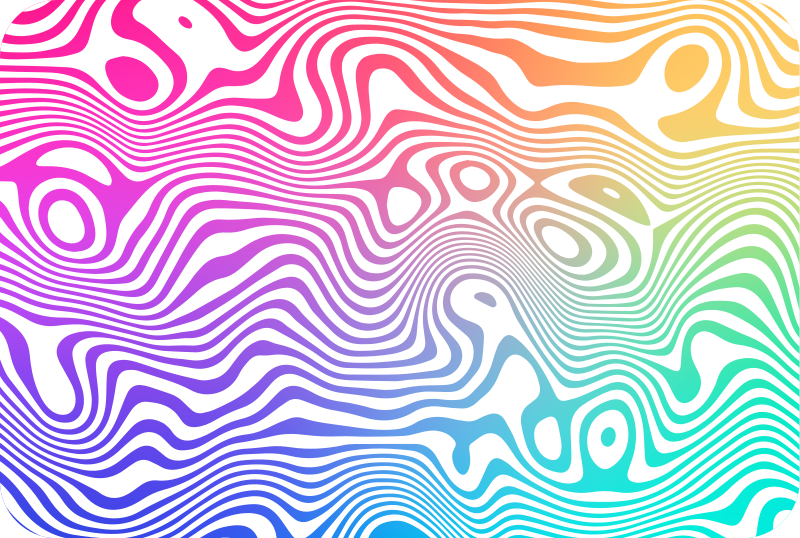 縞模様のビニールマット活気ある波の要素 - TENSTICKERS