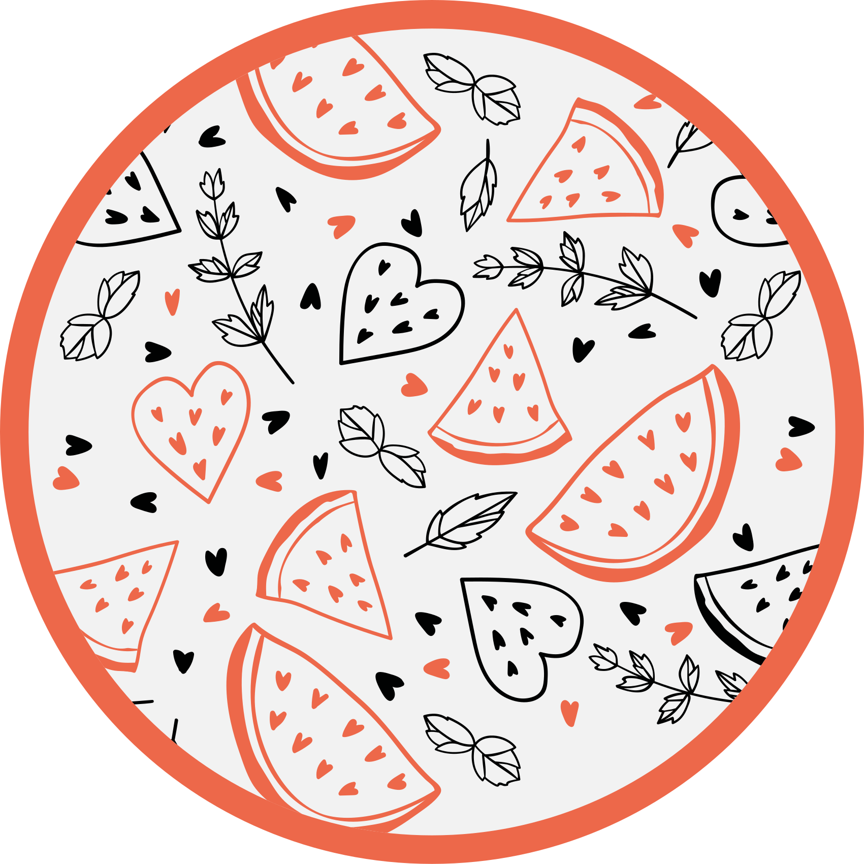 壁画 モアチルドレン ハートの模様 - TENSTICKERS