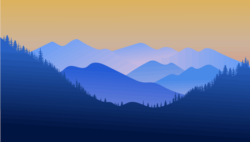 フォトミュラルネイチャー山々の地平線 - TENSTICKERS