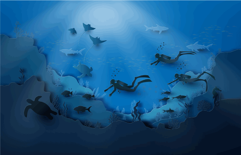 フォトミュラルネイチャー水中探検 - TENSTICKERS