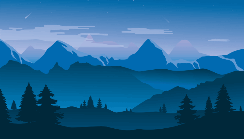 フォトミュラルネイチャー山の景色 - TENSTICKERS