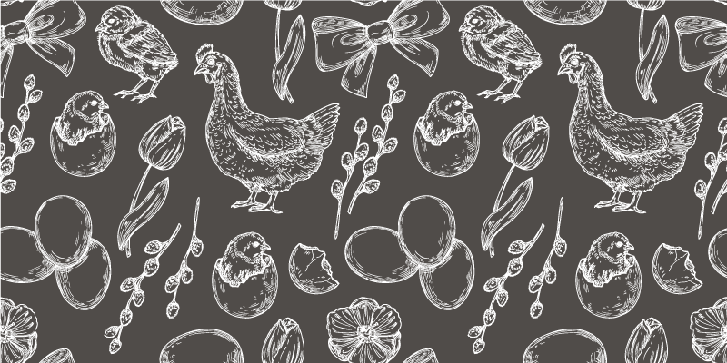 キッチン マット ビニール 魅力的な農場のモチーフ - TENSTICKERS